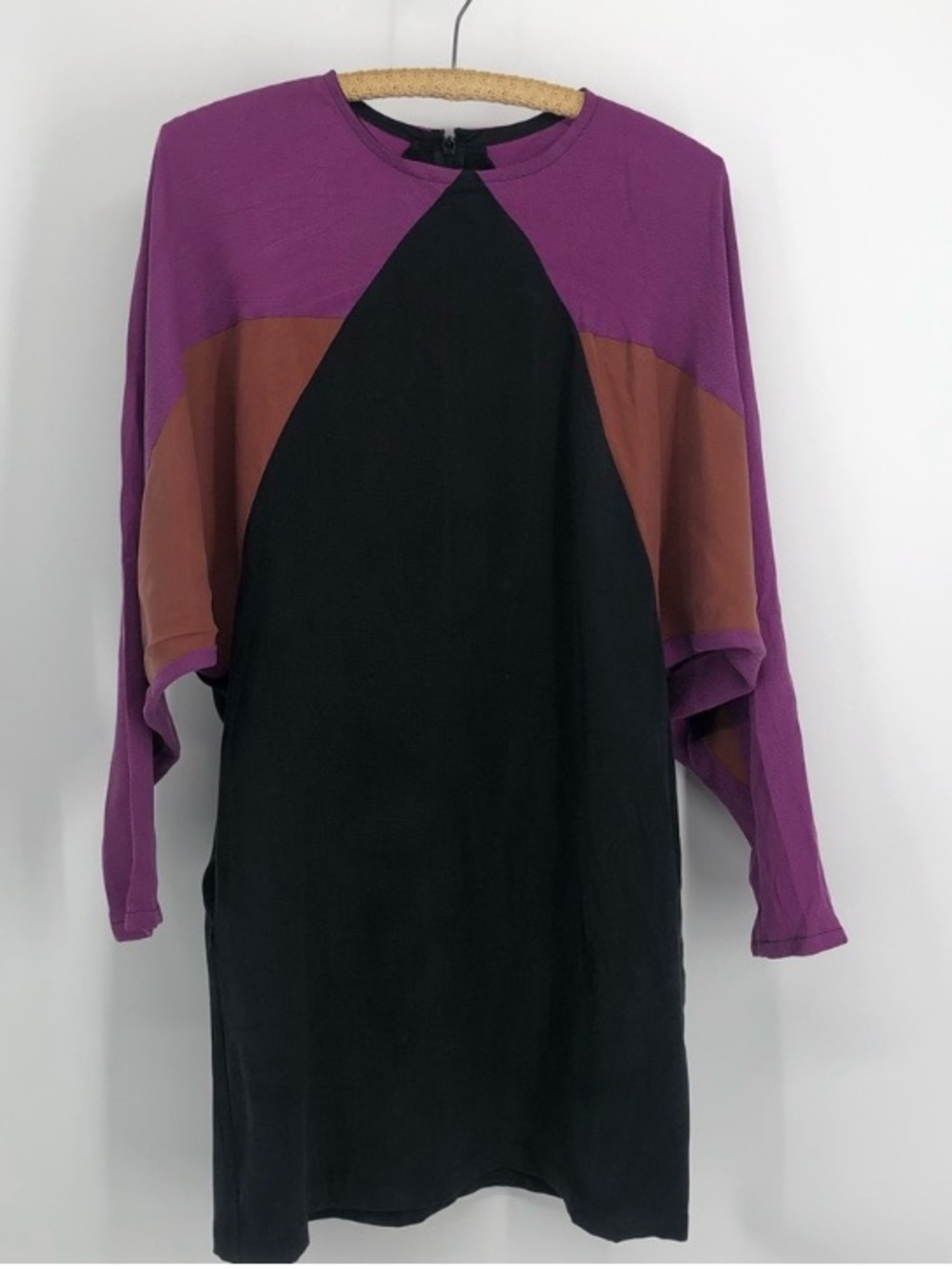 Purple and Black Colorblock Project Runway Designer Dress